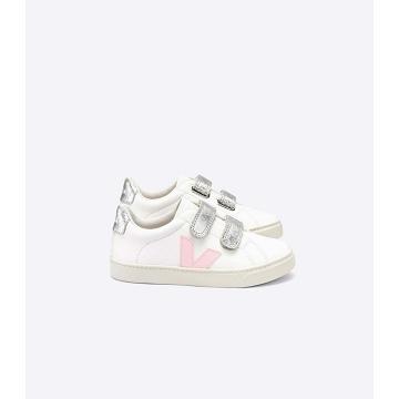 Pantofi Copii Veja ESPLAR CHROMEFREE White/Pink | RO 731PJJ